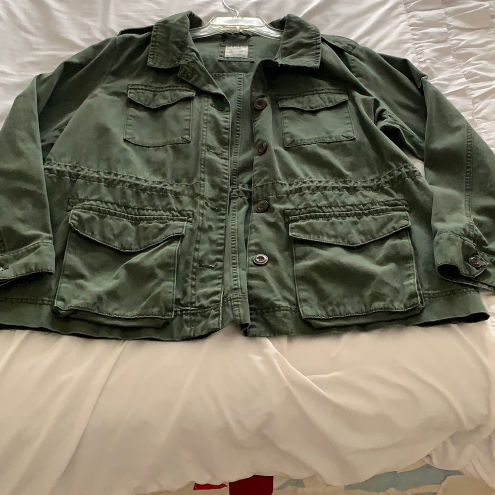 Old navy olive utility jacket